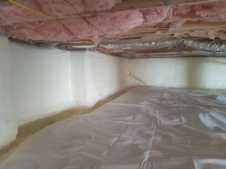 Crawl space encapsulation with closed-cell spray foam for Spray Foam Roofing in Phoenixville